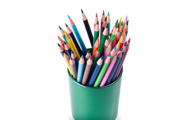 Pencils in holders - Fotoğraf, Görsel