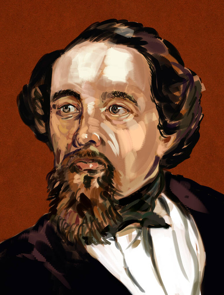 Charles John Huffam Dickens war ein englischer Schriftsteller und Gesellschaftskritiker. - Foto, Bild