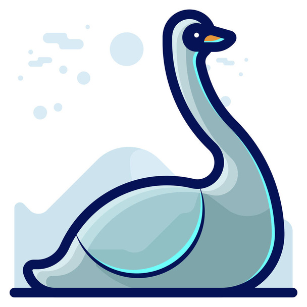 значок пташиного озера тварин у стилі заповненого контуру
 - Вектор, зображення