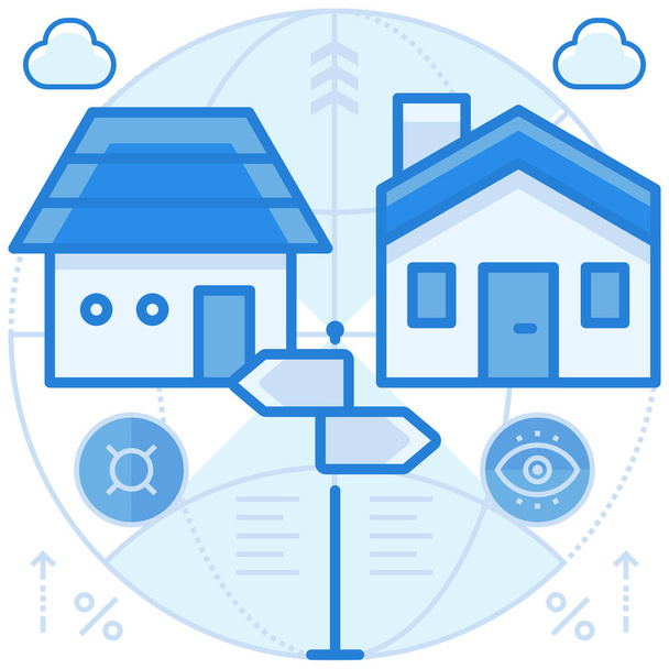 choices estate options icon in Filled outline style - Vector, afbeelding