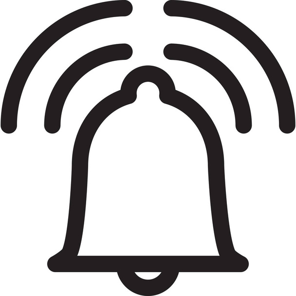 bell mobile phone icon in Outline style - Vektör, Görsel