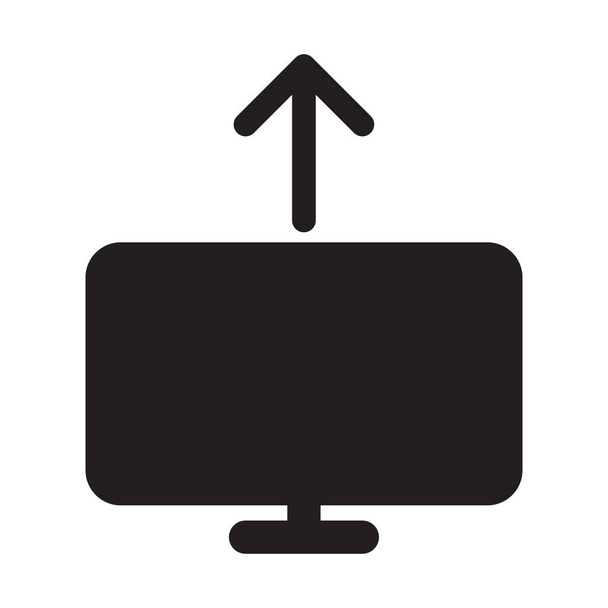 arrow computer screen icon in Solid style - Vetor, Imagem