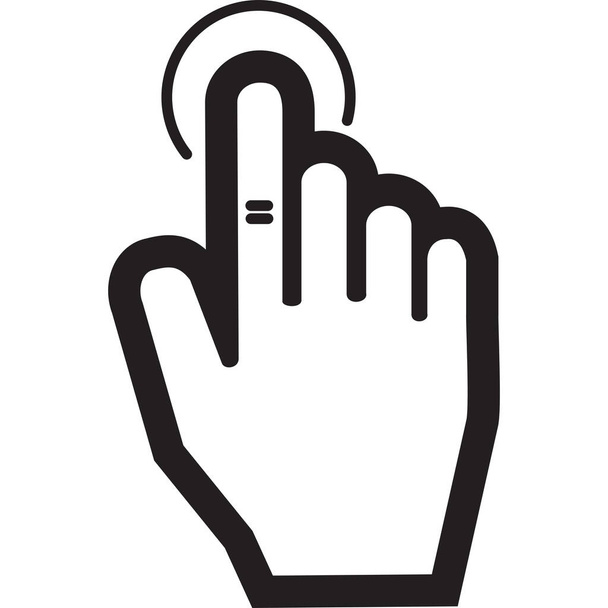 kéz érintése ikon körvonalazott stílusban - Vektor, kép