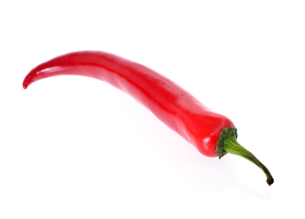 čerstvé barevné hot chilli na bílém pozadí - Fotografie, Obrázek