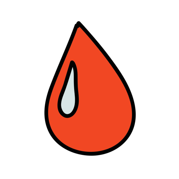 blood donate drop icon in Handdrawn style - Vetor, Imagem