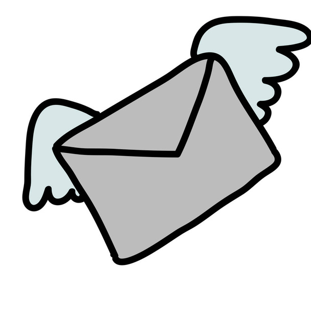 e-mail email mail icon in Handdrawn style - Vector, Imagen