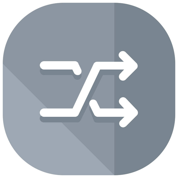 shuffle random arrow icon in Flat style - Vector, imagen