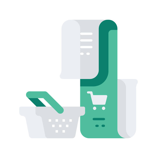 basket checkout commerce icon in Flat style - Vector, Image