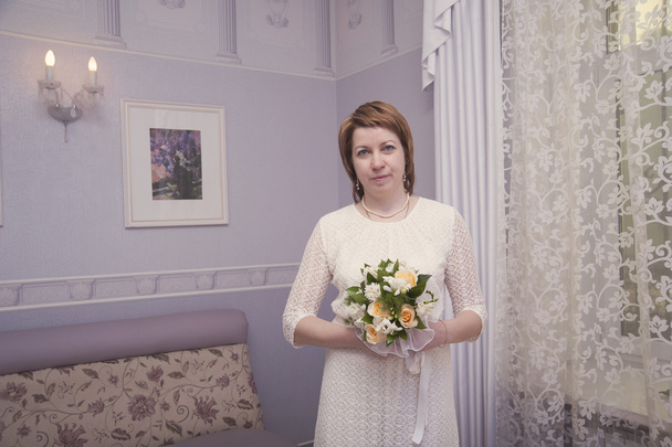 Bride in a white dress - Photo, image