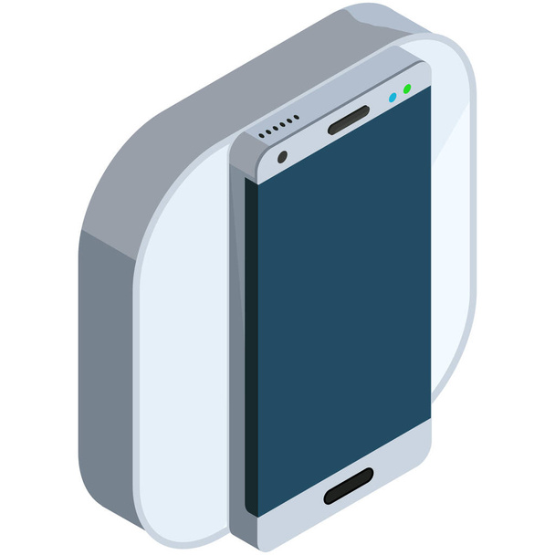 application apps cellphone icon in Isometric style - Vector, Image