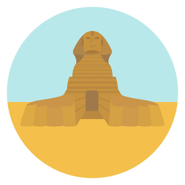 egyptiläinen egyptiläinen egypt cairo kuvake tasainen tyyli - Vektori, kuva