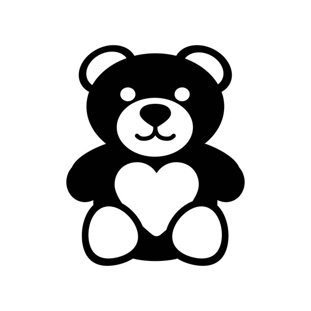 bear day gift icon in Solid style - Vektor, obrázek