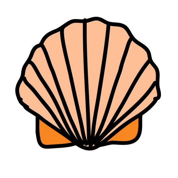 beach ocean sea icon in Handdrawn style - Vector, afbeelding