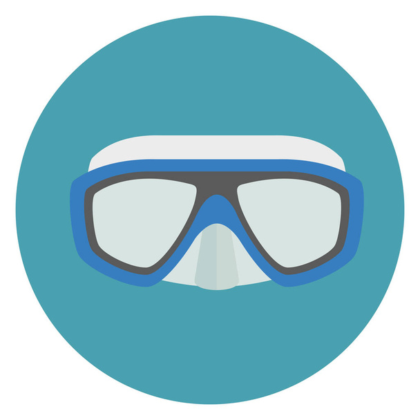 mergulho ícone equipamento de mergulho em estilo plano - Vetor, Imagem