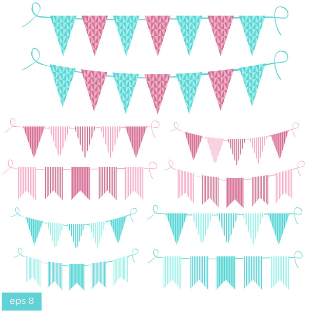 Garland in pastel colors triangular Royalty Free Vector