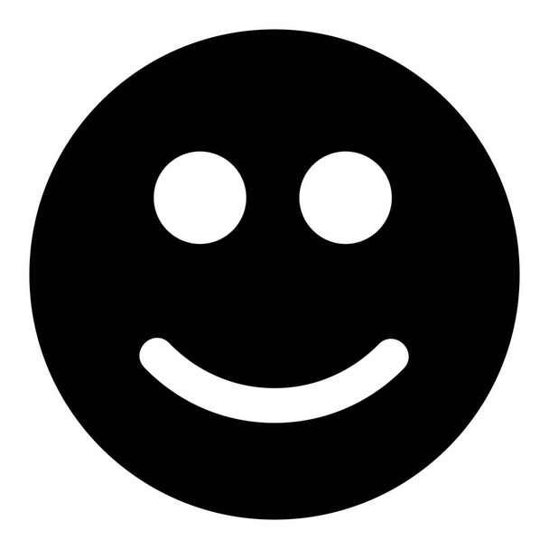 emoticons friendly modest icon in Solid style - Vecteur, image