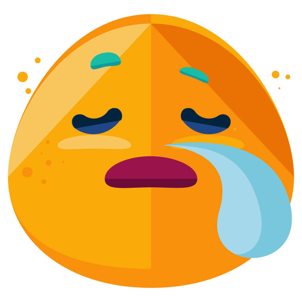 asleep emoji emoticon icon in Flat style - Vector, Imagen