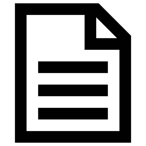 icona della pagina del file di documento in stile contorno - Vettoriali, immagini