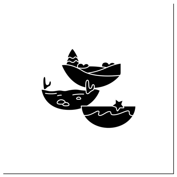 Ikona glyfu rozmanitosti ekosystému - Vektor, obrázek