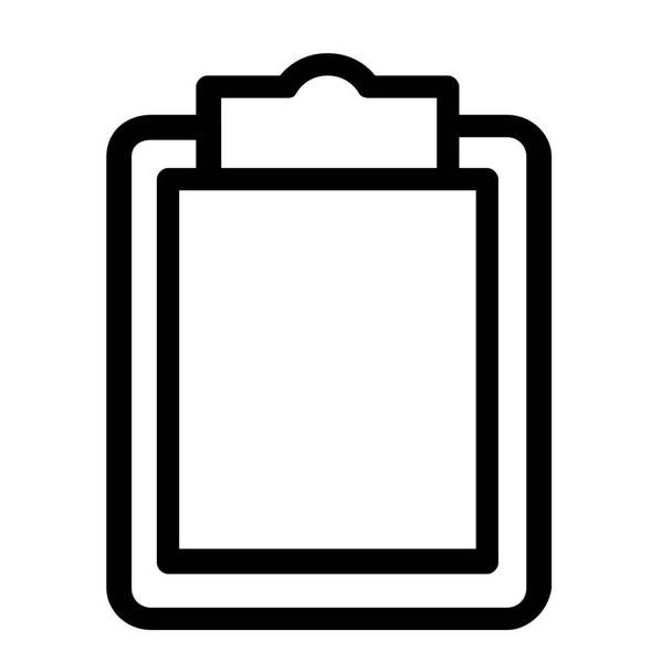clipboard document file type icon in Outline style - Vektori, kuva