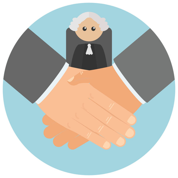 agreement attorney court icon in Flat style - Vector, Image
