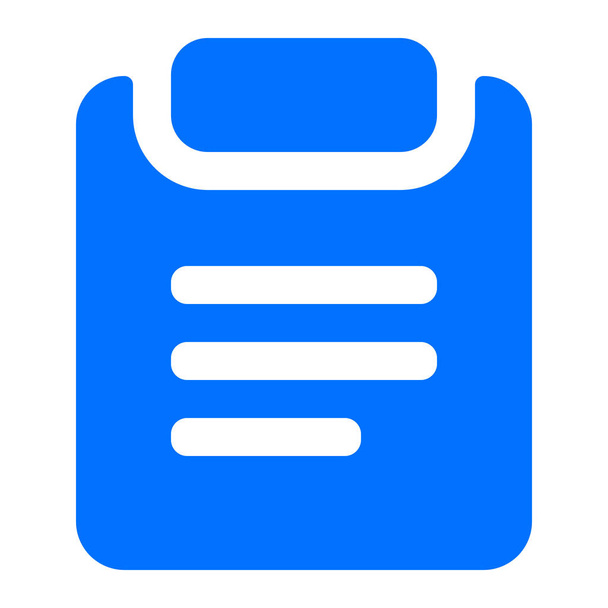 clipboard document paste icon in Solid style - Vector, Imagen