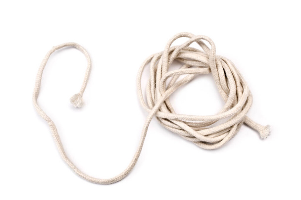 Tangled rope on white background. - Fotografie, Obrázek