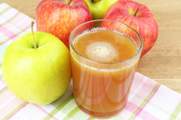 Healthy fresh juice of apples close up - Photo, image