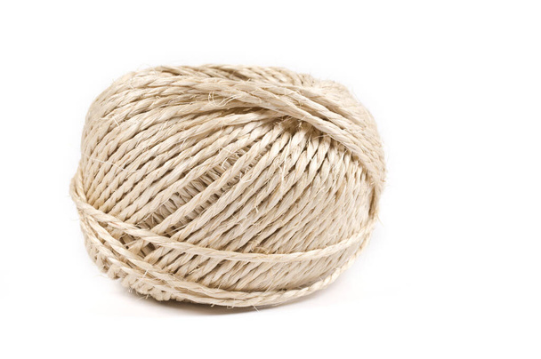 Clew of rope on white background. - Photo, Image