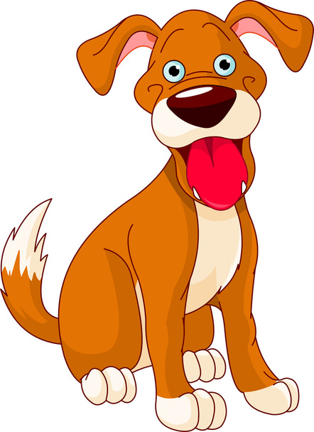 Cute smiling dog - Vector, imagen