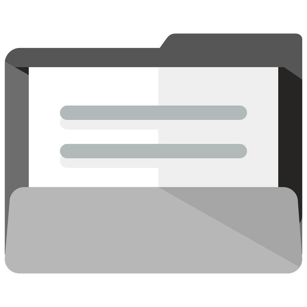 archive document folder icon in Flat style - Вектор, зображення