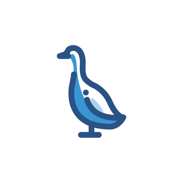 animal bird goose icon in Filled outline style - Vektör, Görsel
