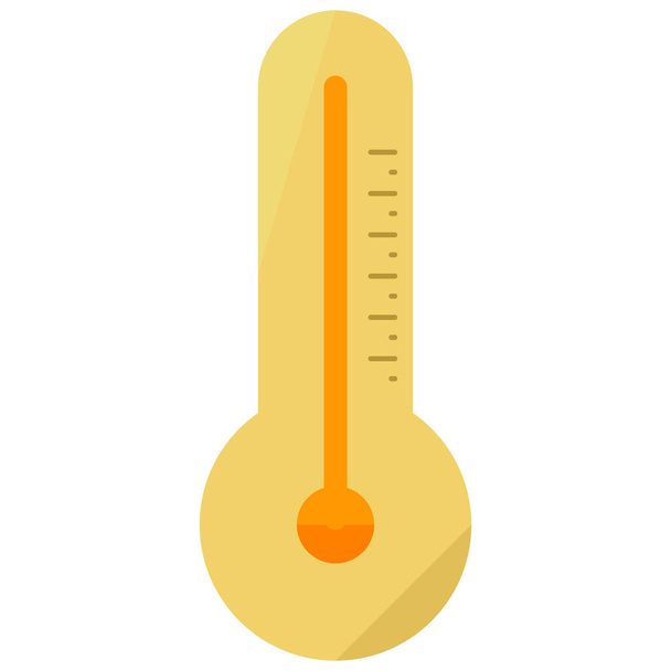 温度温度計の天気アイコンをフラットスタイルで - ベクター画像