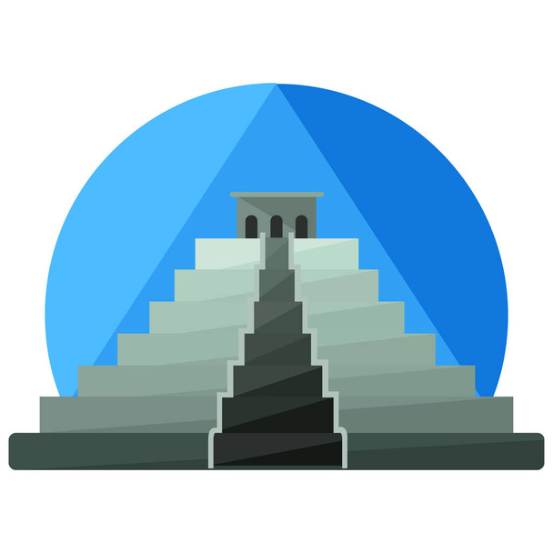chichen itza landmark icon in Flat style - Вектор, зображення