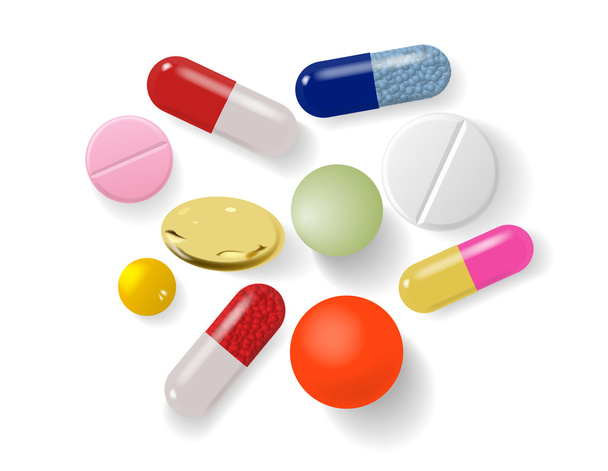 Set of pills - Διάνυσμα, εικόνα