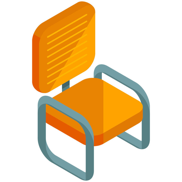 stoel decoratie icoon in Isometrische stijl - Vector, afbeelding