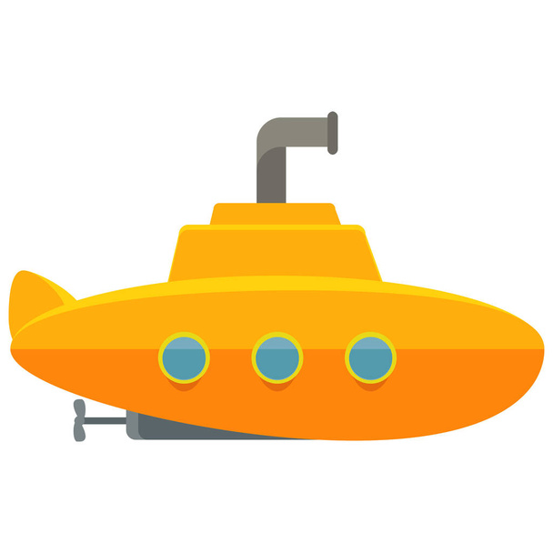 submarine ship transport icon in Flat style - Vektor, obrázek
