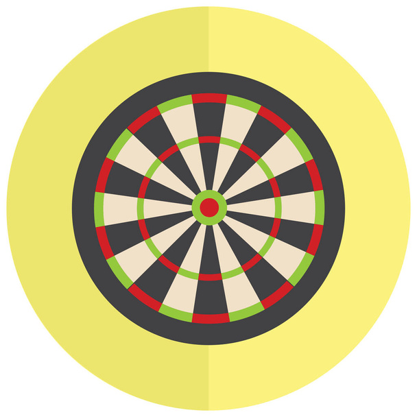 darts urheilu kohde kuvake tasainen tyyli - Vektori, kuva