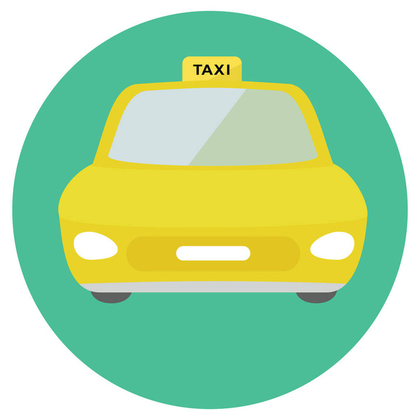 taxi auto plezier pictogram in platte stijl - Vector, afbeelding