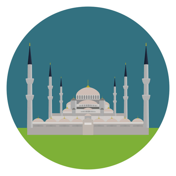 monument turkey mosque icon in Flat style - Vektori, kuva