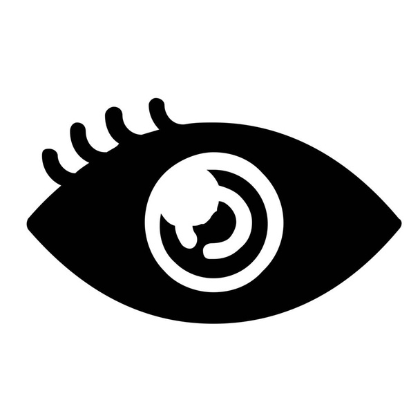 μάτι υγειονομικής περίθαλψης Solid εικονίδιο σε στερεό στυλ - Διάνυσμα, εικόνα