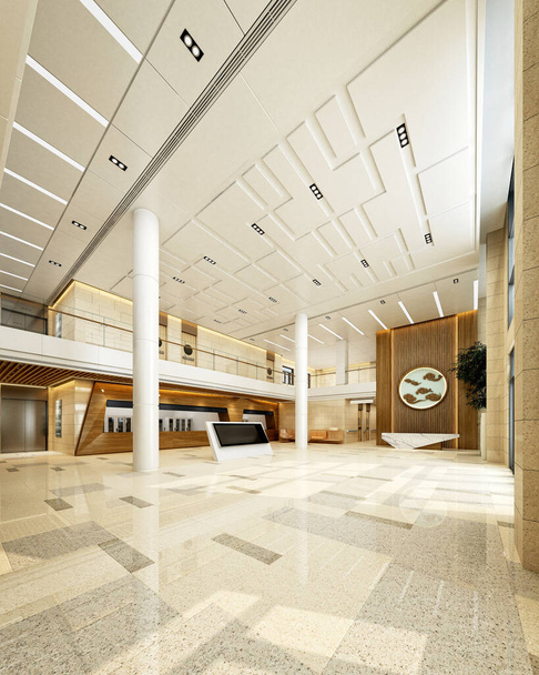 3d render of hospital entrance hall and reception - Photo, Image