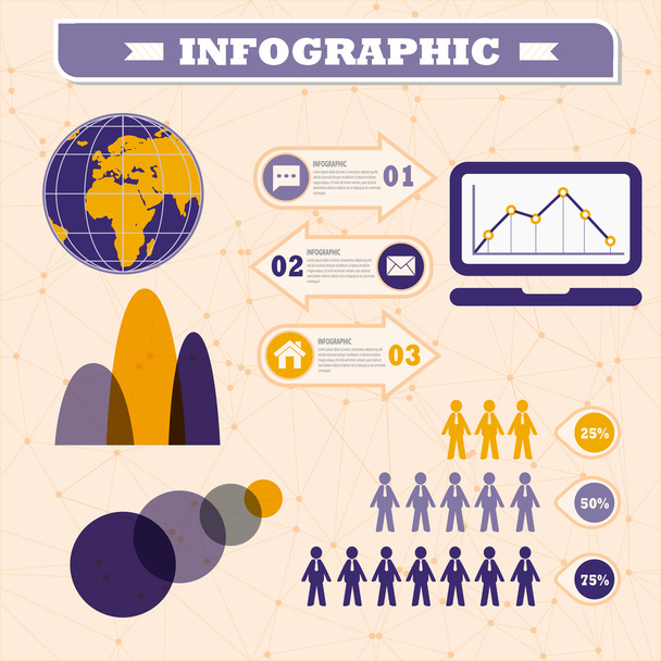 prvky Infographics pro podnikání a statistiky. vektor - Vektor, obrázek