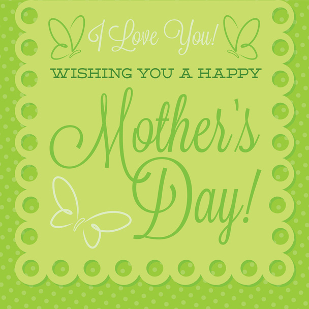 Papel picado Mother's Day card - Vetor, Imagem
