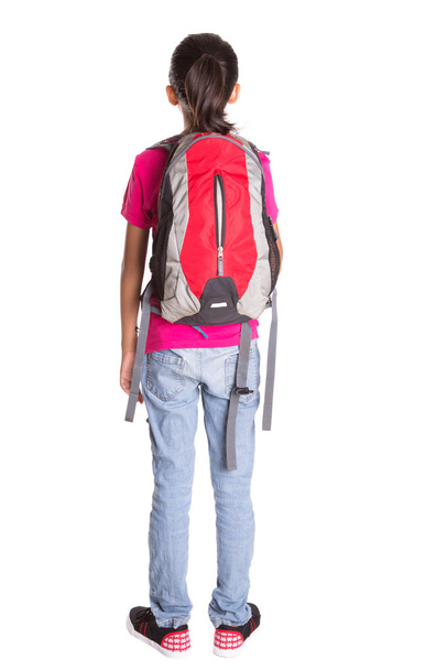 Young Girl With Backpack - Photo, Image