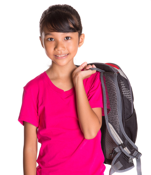 Young Girl With Backpack - Foto, imagen