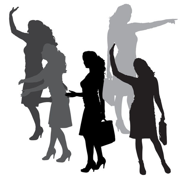 Vector silhouette of businesswoman. - Vector, Image