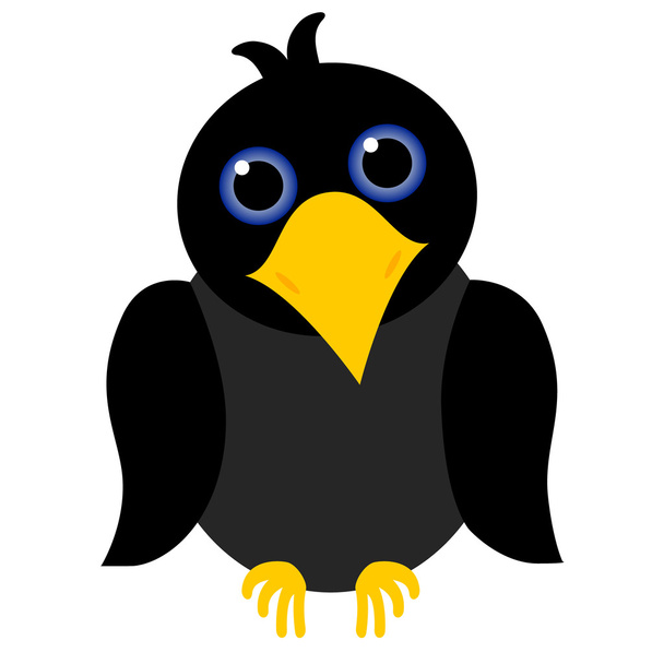 Corbeau noir
 - Vecteur, image