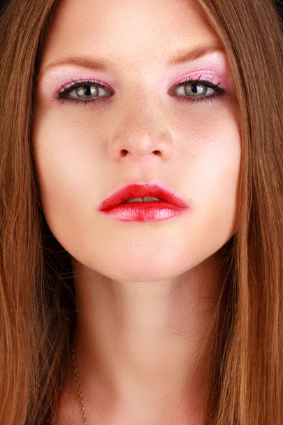 Sexy Beauty Girl with Red Lips and Nails - Valokuva, kuva