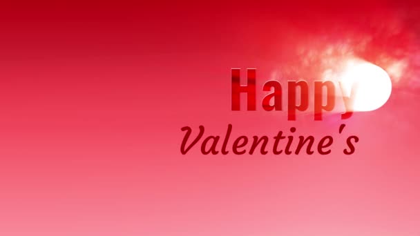 Animierter Text Happy Valentine 's Day. Video-Glückwünsche zum Urlaub. - Filmmaterial, Video